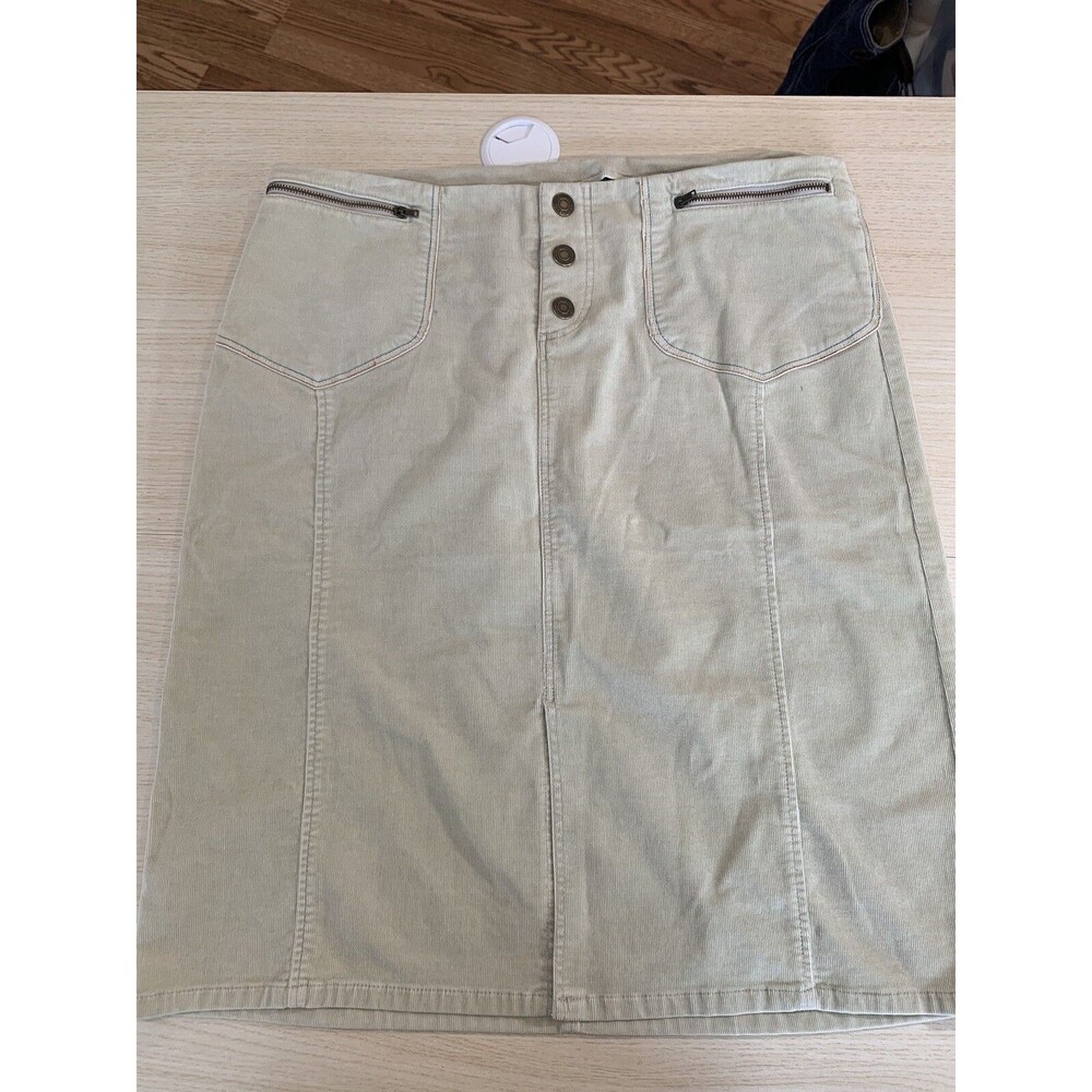 American Eagle Women’s Beige Corduroy Beige Corduroy Skirt 22” Long Sz 10